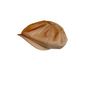 Botvela Newsboy Cap Tan Cotton 8-Panel Gatsby Driver Hat Khaki Twill Classic
